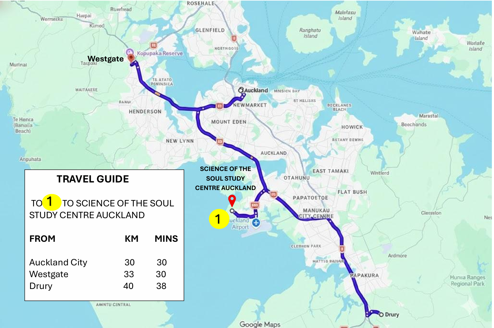 Overview Directions to Study Centre